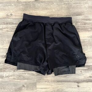 lululemon athletica Black Two-in-One Athletic Shorts